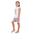 Girls summer pajama set Elephant t-shirt + Purple shorts